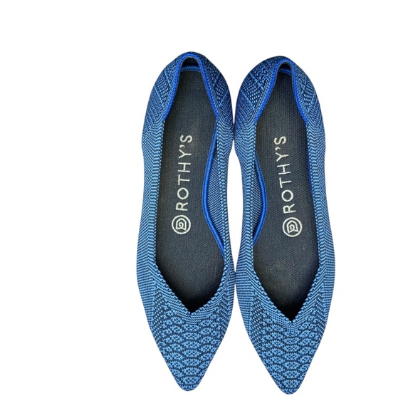 Rothy’s lapis blue python shoes rare 6.5 - Picture 1 of 8